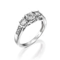 Round Trilogy Pavé Engagement Ring