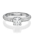 Round Double Pavé Solitaire Ring