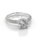 Round Double Pavé Solitaire Ring