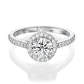 Round Halo Pavé Engagement Ring