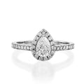 Pear Cut Halo Pavé Ring