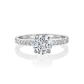 Round Solitaire Pavé Engagement Ring