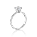 Round Solitaire Pavé Engagement Ring