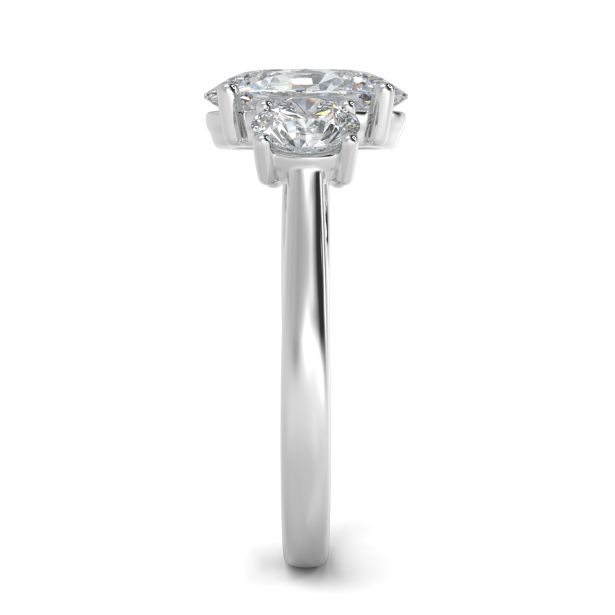 Oval Three Stone Engagement Ring