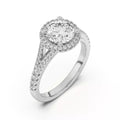 Round Split Shank Halo Ring