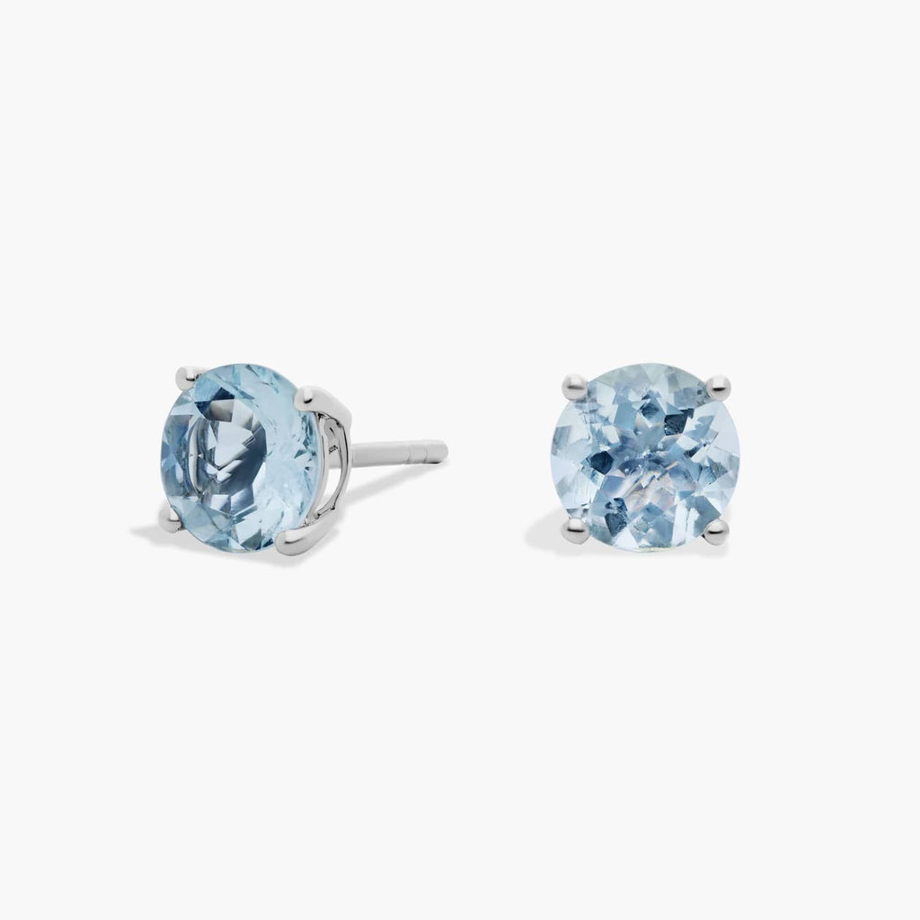 Aqua Marine Stud Earrings