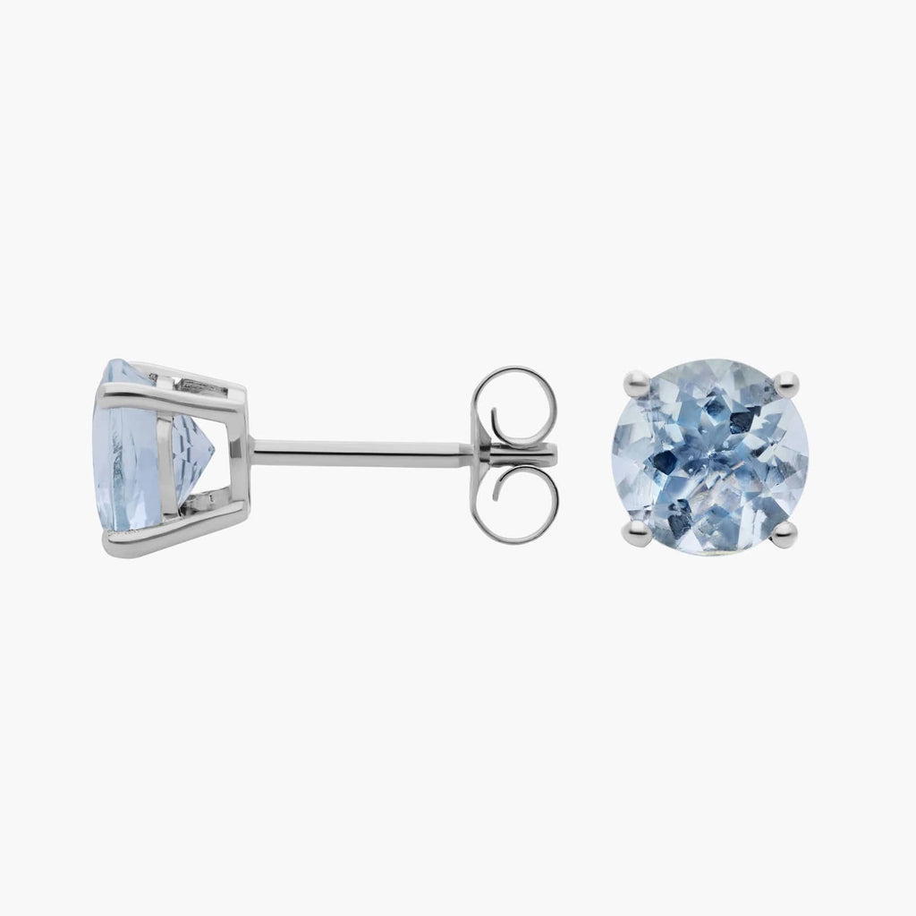 Aqua Marine Stud Earrings