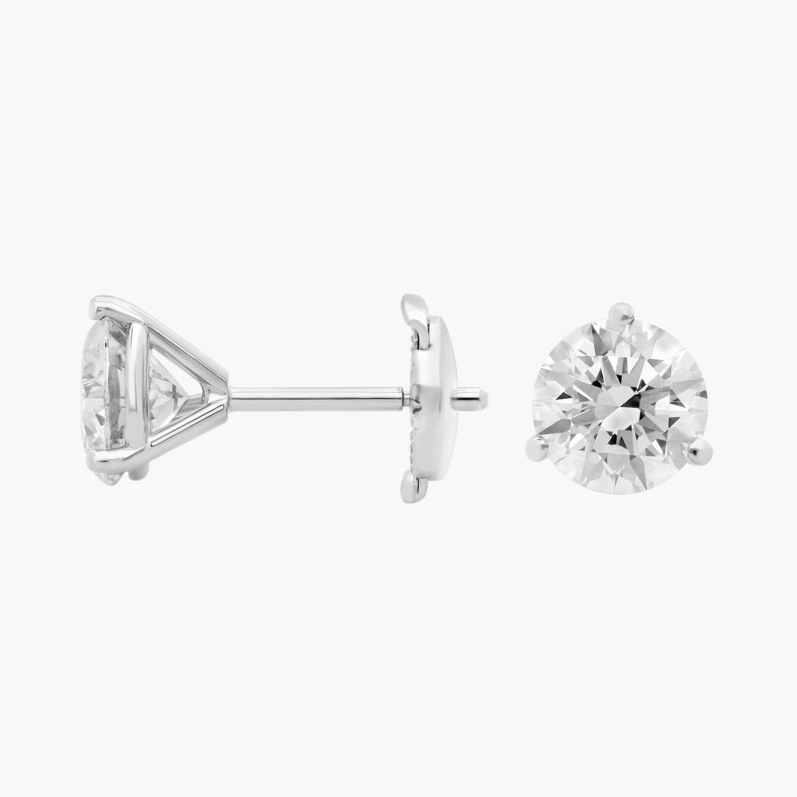 Round Brilliant Martini Studs