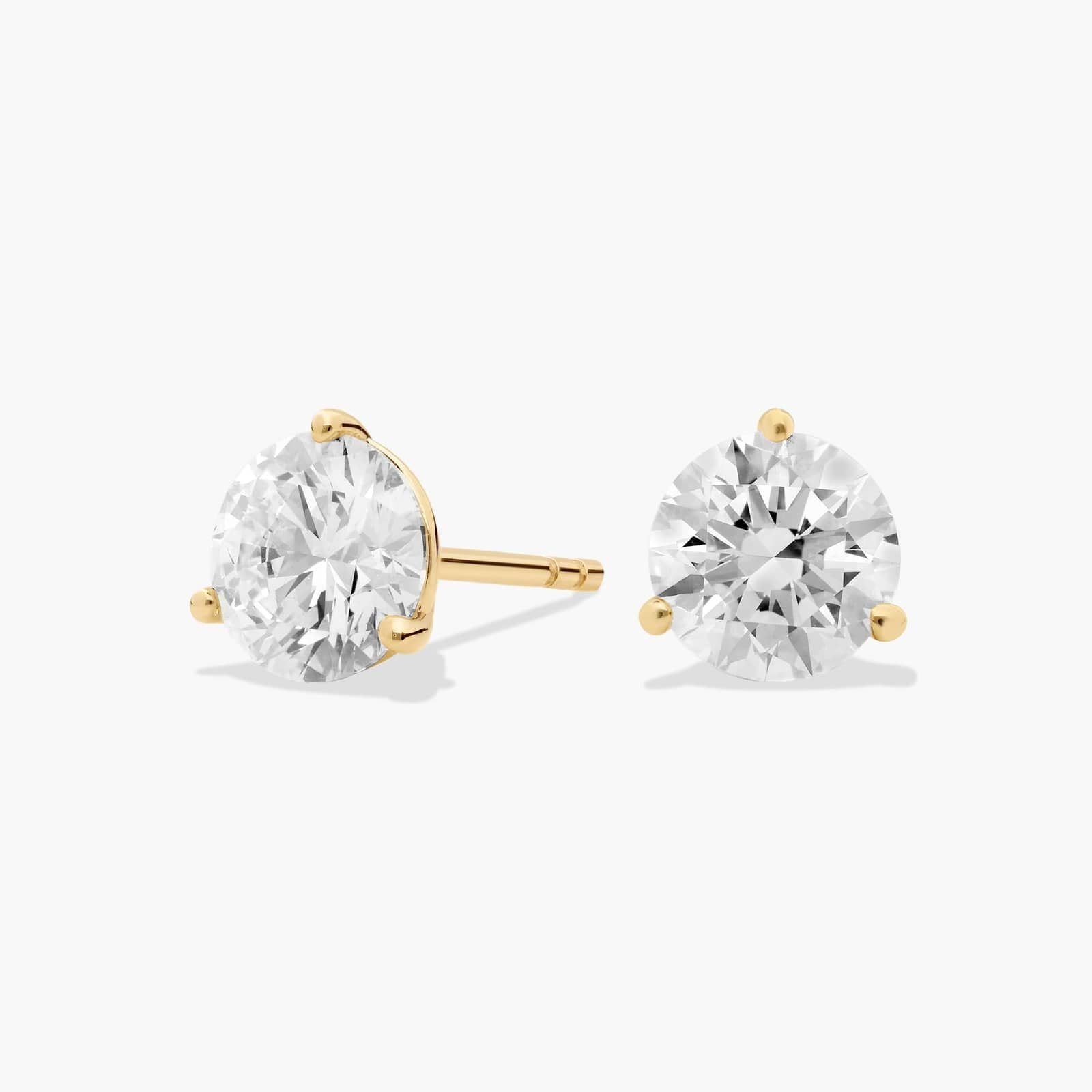Round Brilliant Martini Studs