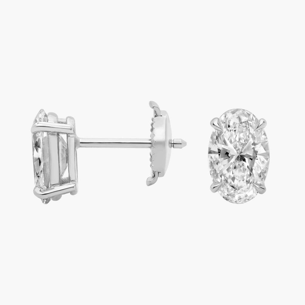 Oval Cut Stud Earrings