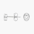 Bezel Diamond Stud Earrings
