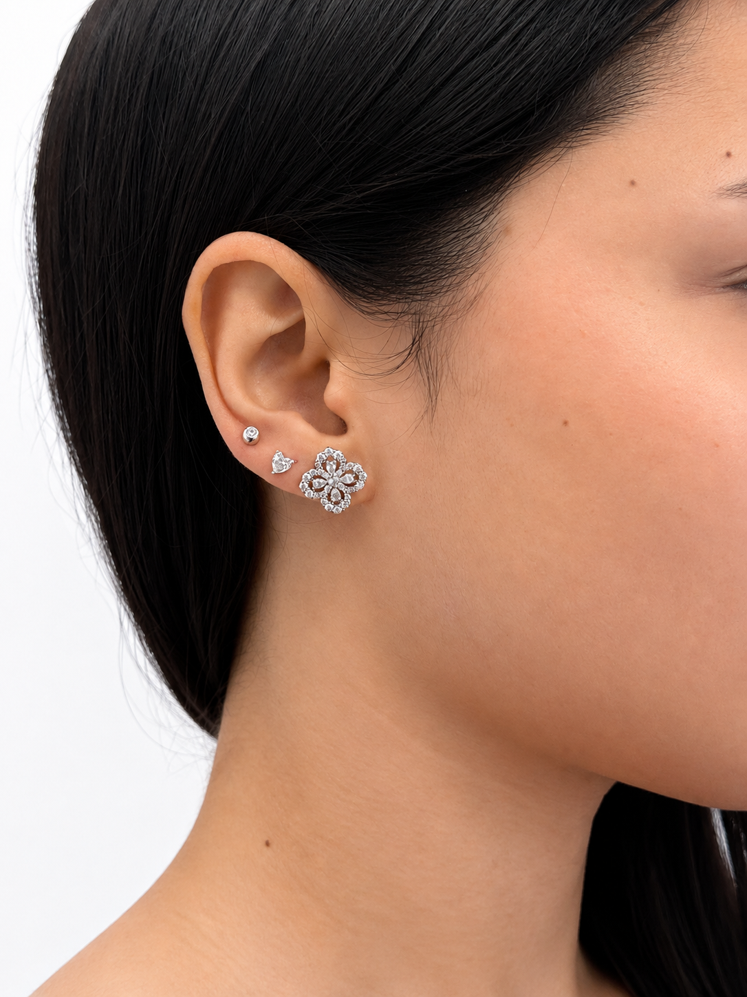 Earring Silver Heart