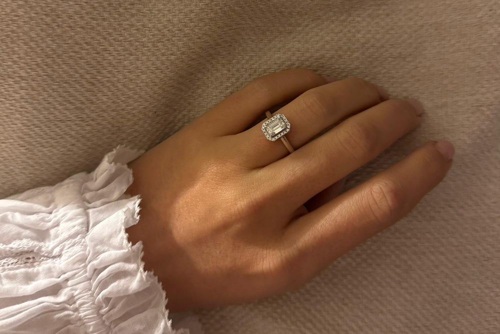 Emerald Cut gold ring