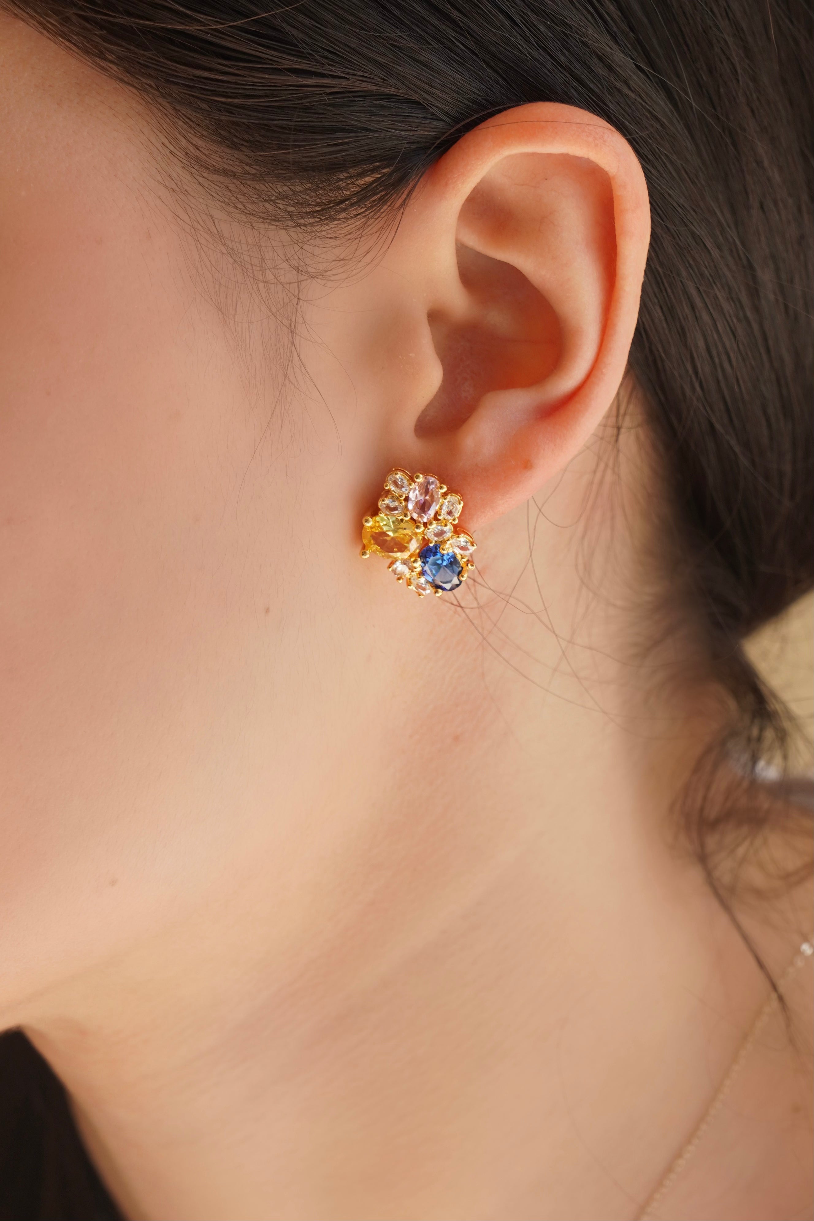 Earring Gold Multicolor