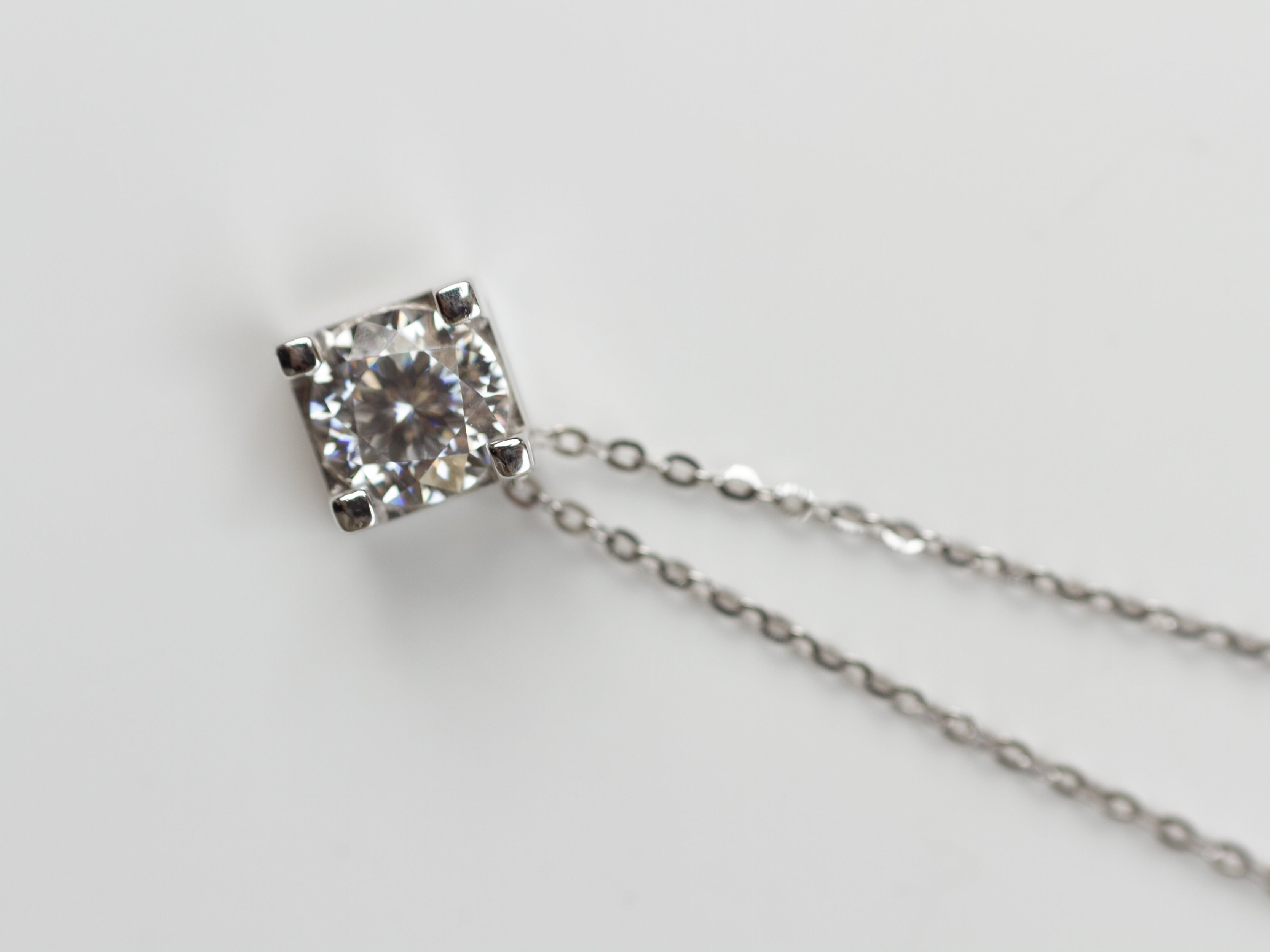 Neckaces Silver Moissanita